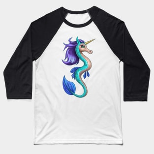 Seahorse Unicorn Baseball T-Shirt